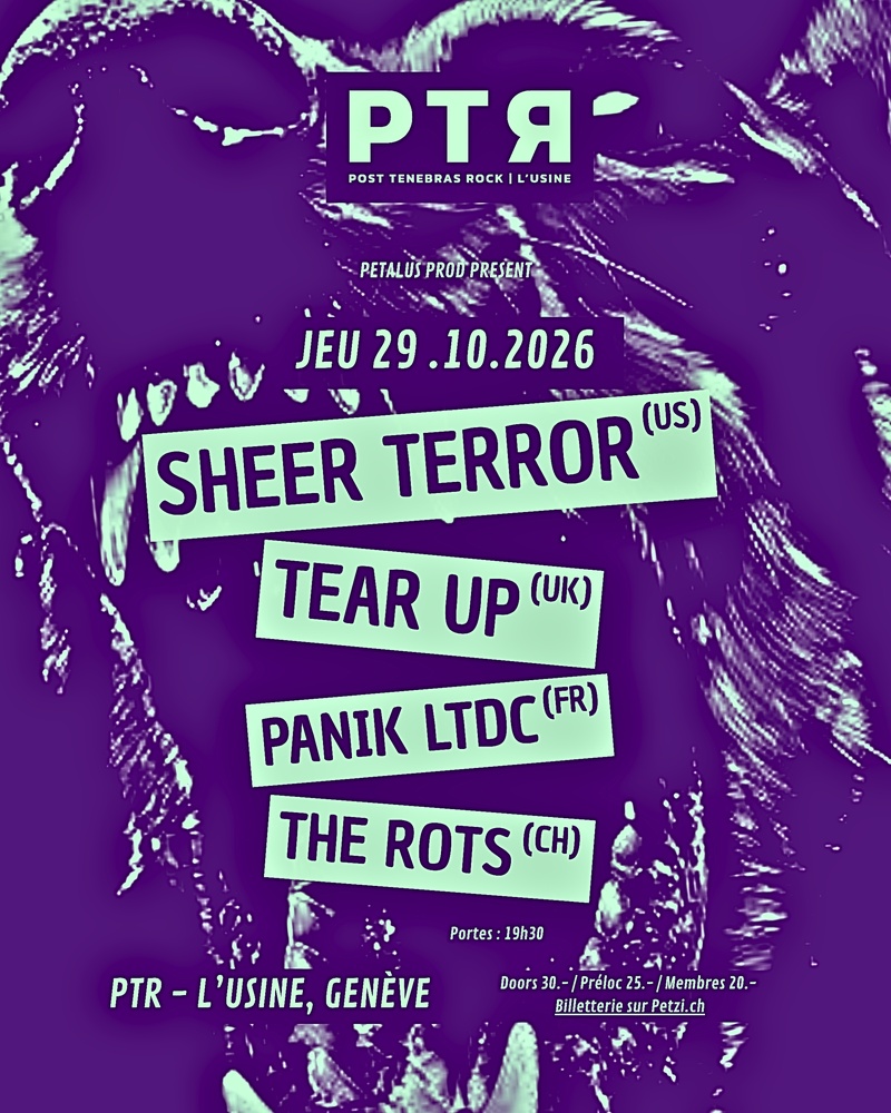 Punk Rock Show : Sheer Terror (US), Tear Up (UK) & more
