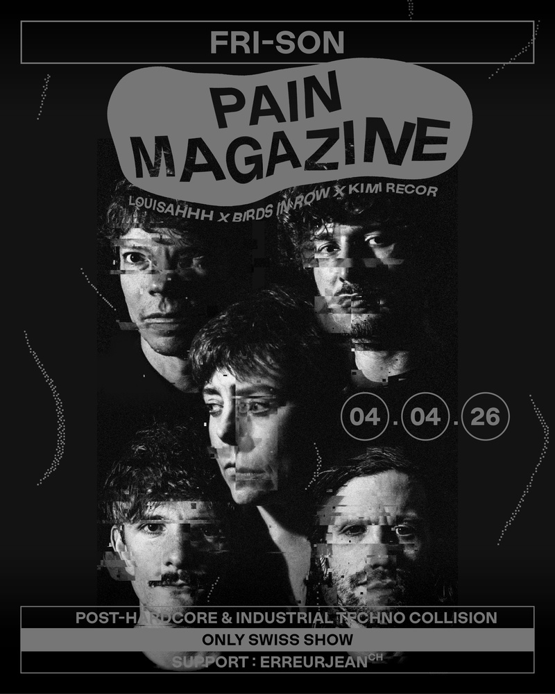 PAIN MAGAZINE (BIRDS IN ROW X LOUISAHHH X KIMI RECOR) + SUPPORT : ERREURJEAN (CH)