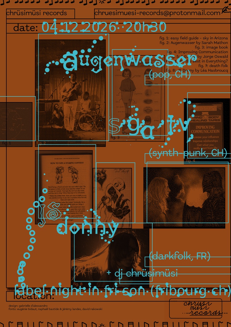 Chrüsimüsi Label Night : Augenwasser (CH), S.G.A.T.V. (CH), JS Donny (FR)