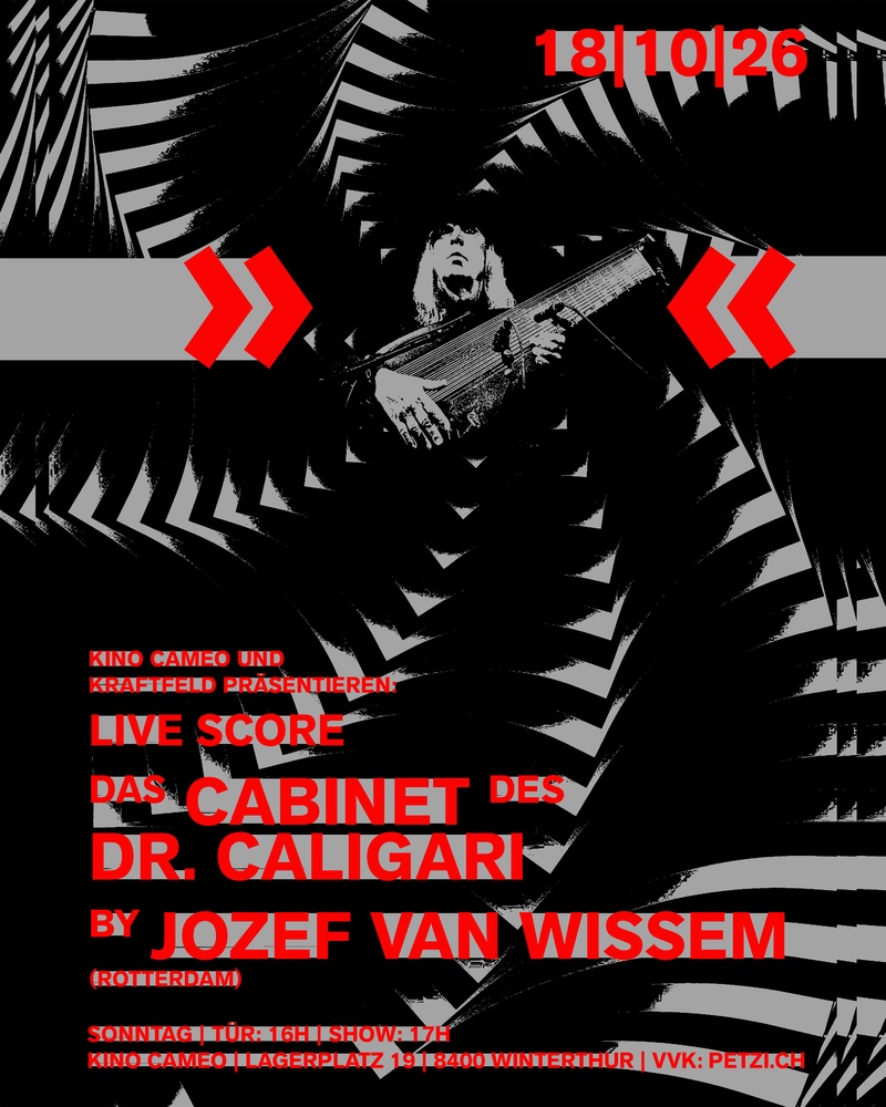 Live: Jozef van Wissem (Rotterdam) ∫ Stummfilmvertonung von «Das Cabinet des Dr. Caligari»