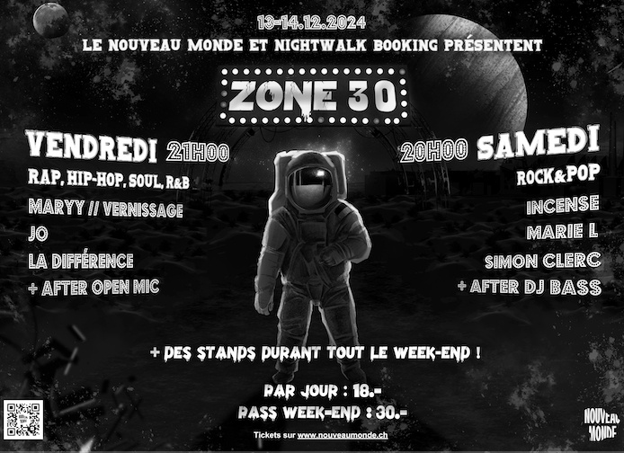 Zone 30 Festival : Marie.L + Incense + Velantane + Simon Clerc + After DJ BASS