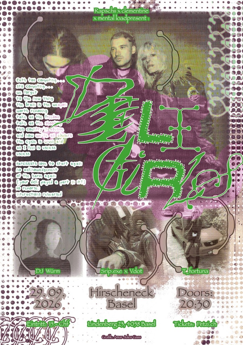 Deli Girls (US) / srip.exe x Vdot (CH) / DJ Würm (CH) / t_fortuna (CH)