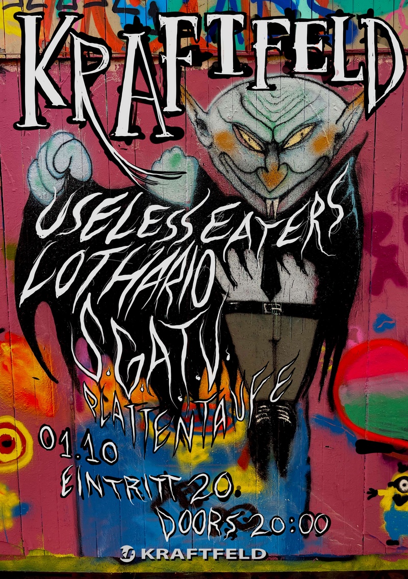 Live: S.G.A.T.V. (Plattentaufe; Winti/Frauenfeld/Biel), Useless Eaters (San Francisco) und Lothario (Melbourne)